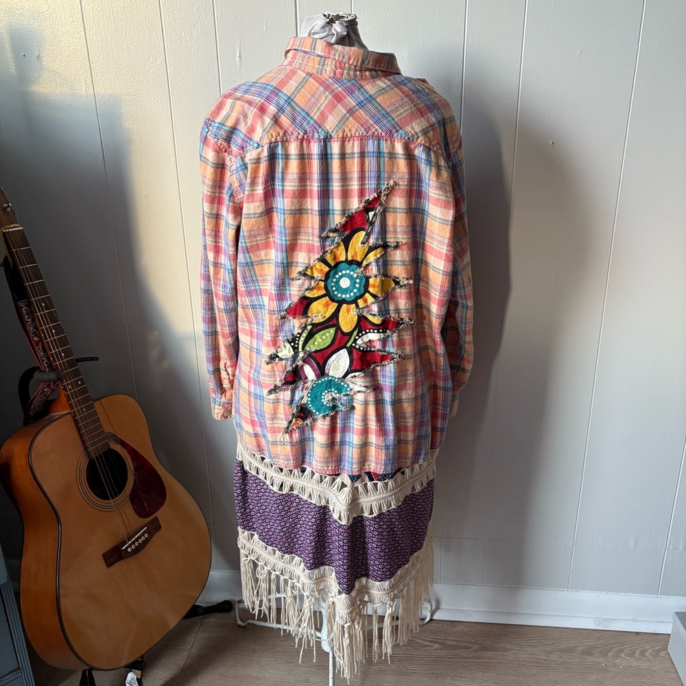 Grateful Dead Inspired Upcycled Hippie Flannel